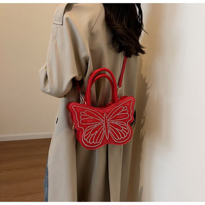 Studded Bag Butterfly Crossbody