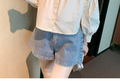 Long-Sleeve Blouse Plain