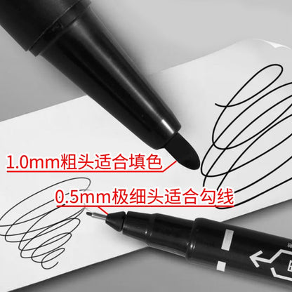 Dual Head Fine Point Marker Pen / Set