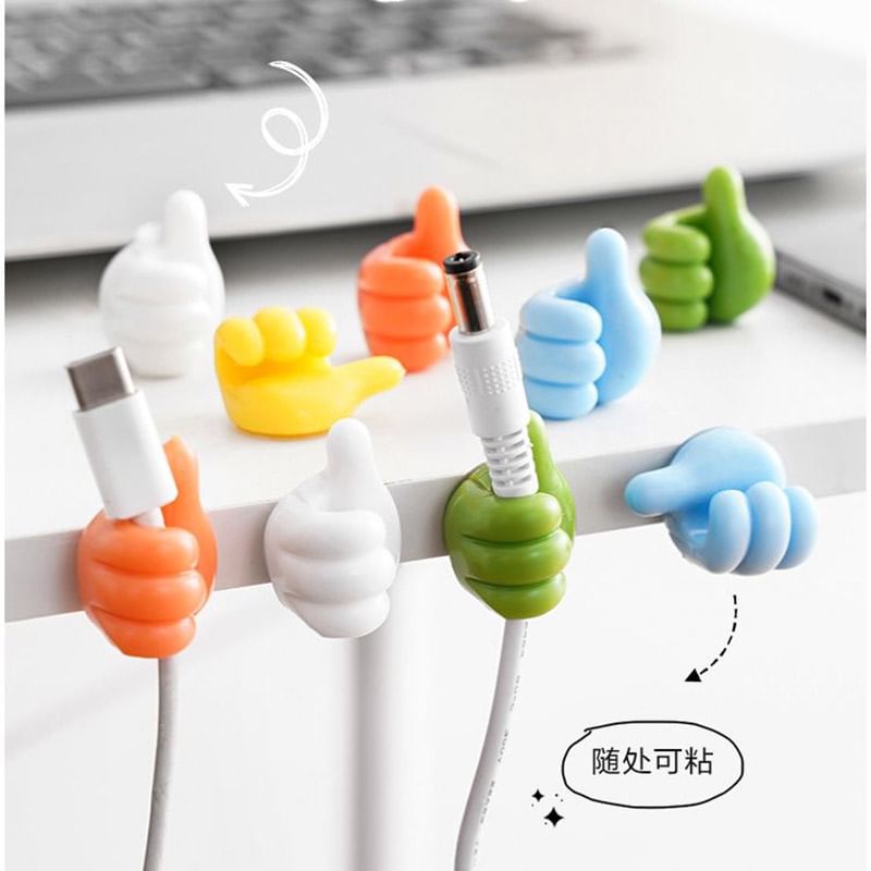 Thumbs Up Plastic Adhesive Cable Organizer / Set