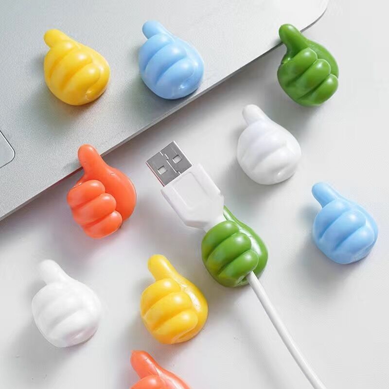 Thumbs Up Plastic Adhesive Cable Organizer / Set