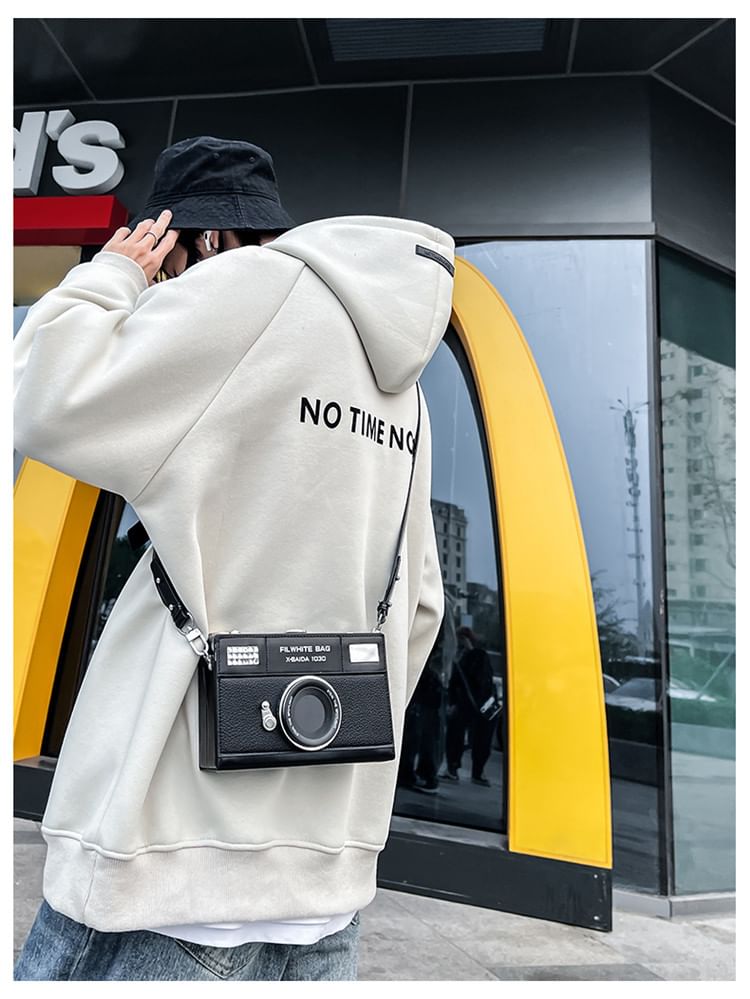 Lettering Camera Crossbody Bag