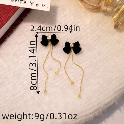 Bow Threader Earring