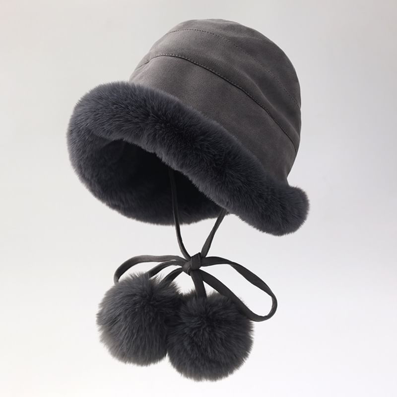 Trim Bucket Hat Fluffy