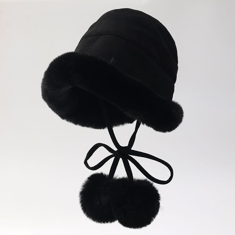 Trim Bucket Hat Fluffy