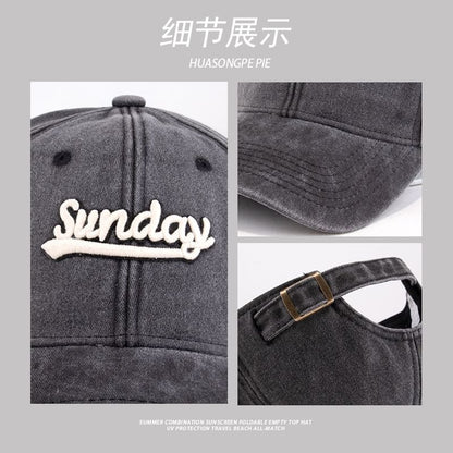 Washed Letter Cap Embroidered