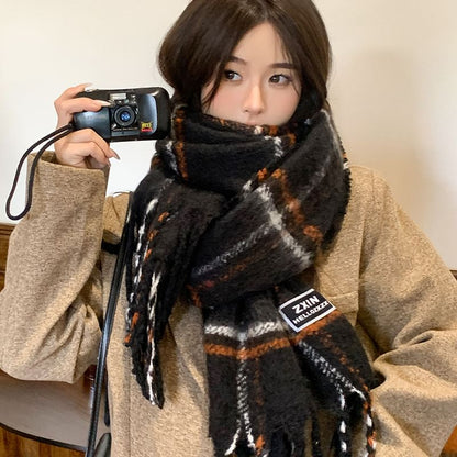 Scarf Tasseled Plaid