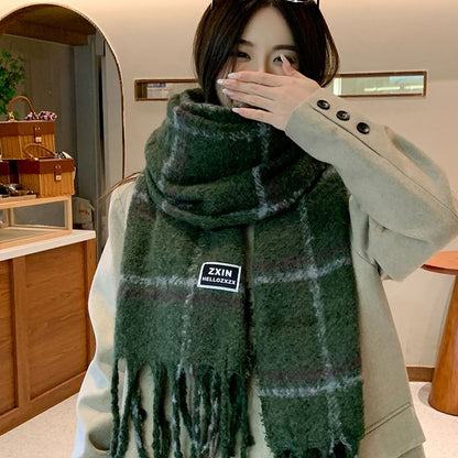 Scarf Tasseled Plaid