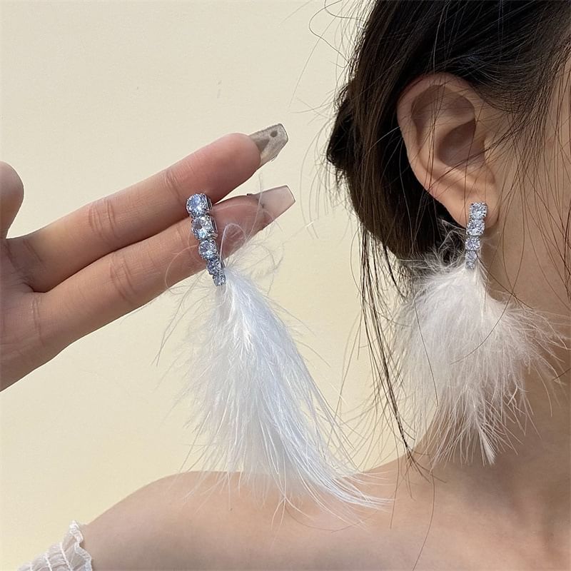 Earring Feather Drop