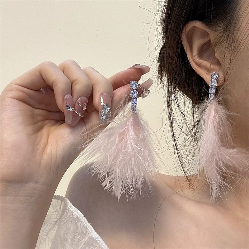 Earring Feather Drop