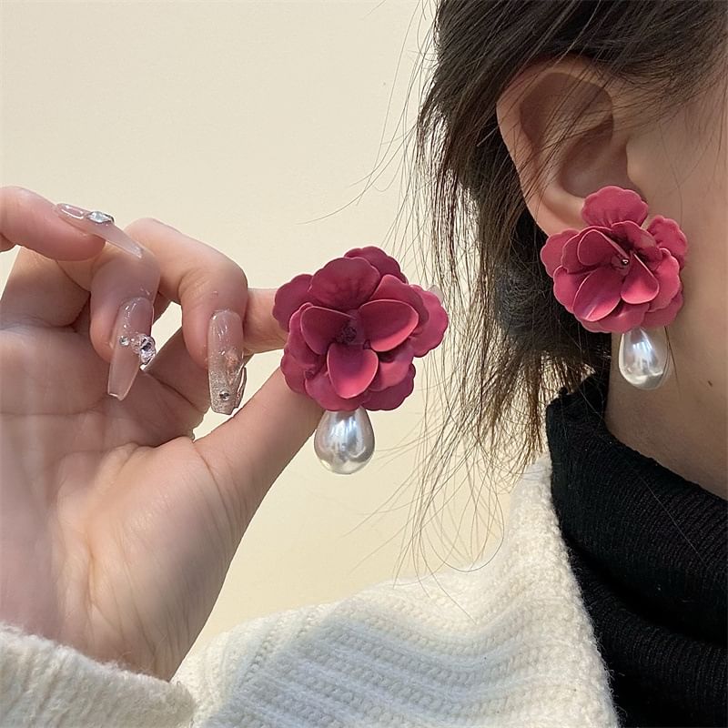 Earring Drop Rose