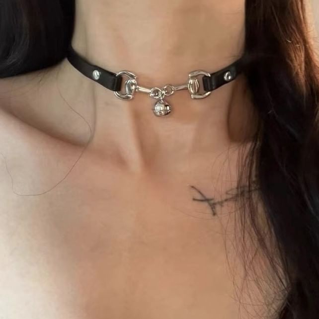 Choker Bell Leather Faux
