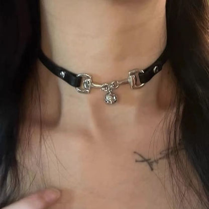 Choker Bell Leather Faux