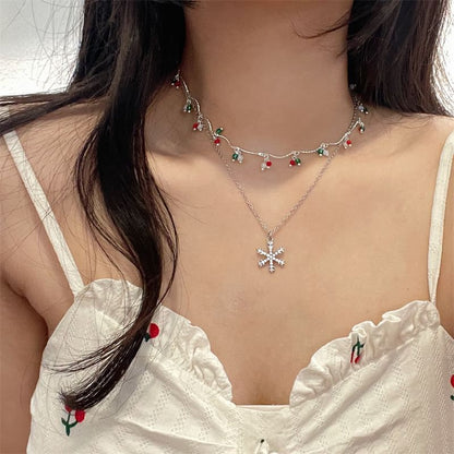 Snowflake Layered Necklace