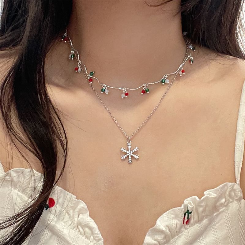 Snowflake Layered Necklace
