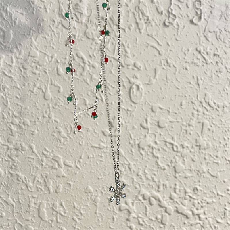 Snowflake Layered Necklace