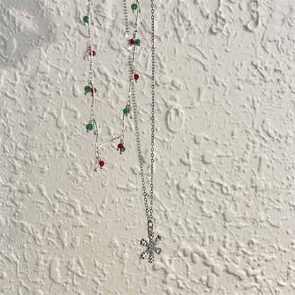 Snowflake Layered Necklace