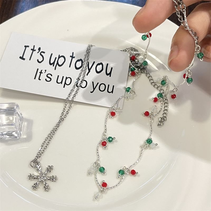 Snowflake Layered Necklace