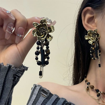 Drop Earring Beaded Floral