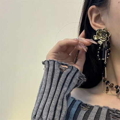 Drop Earring Beaded Floral