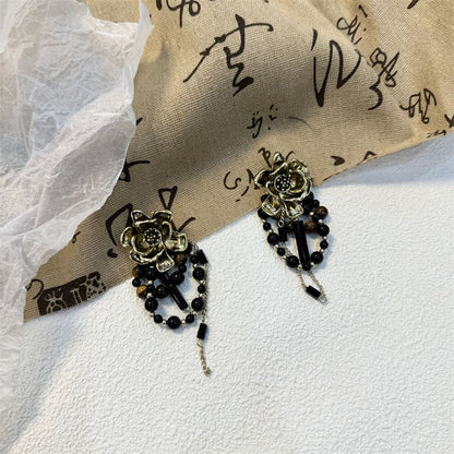 Drop Earring Beaded Floral