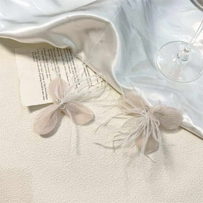 Floral Earring Fringed Drop