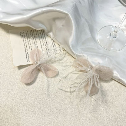 Floral Earring Fringed Drop