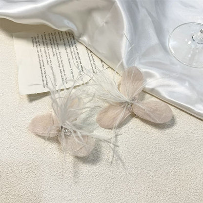 Floral Earring Fringed Drop