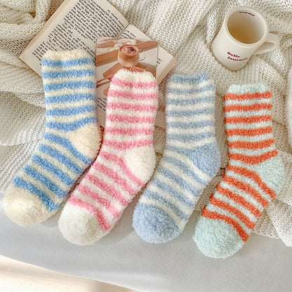 Striped Fleece Socks / Set