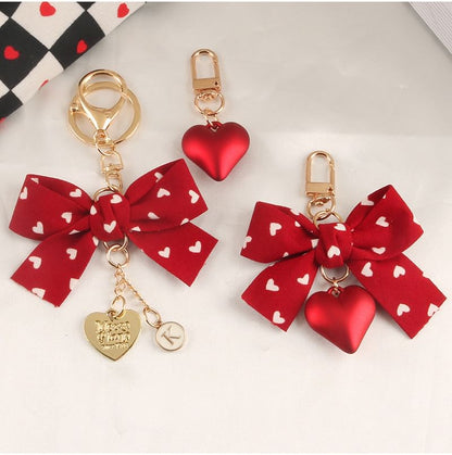 Heart / Ribbon Keyring (Various Designs)