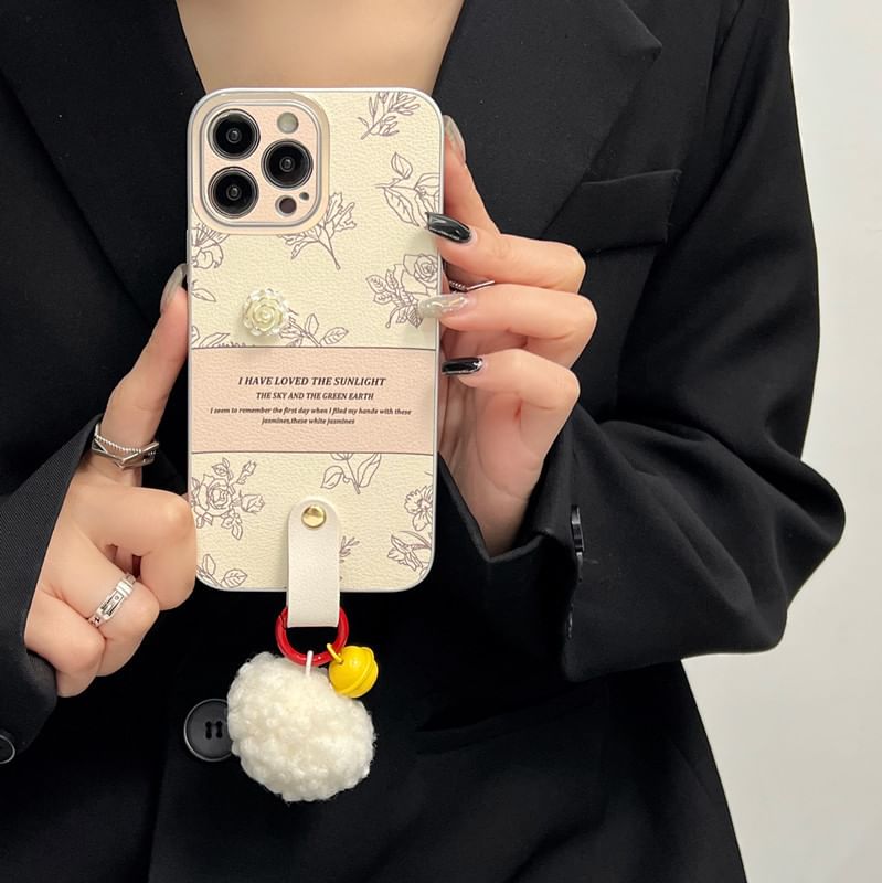 Rose Phone Pom Case Bell