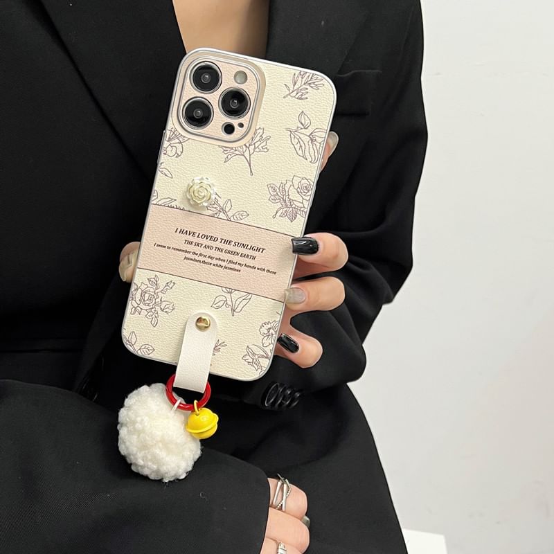 Rose Phone Pom Case Bell