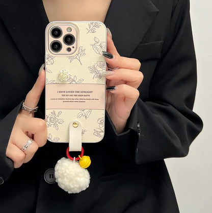 Rose Phone Pom Case Bell