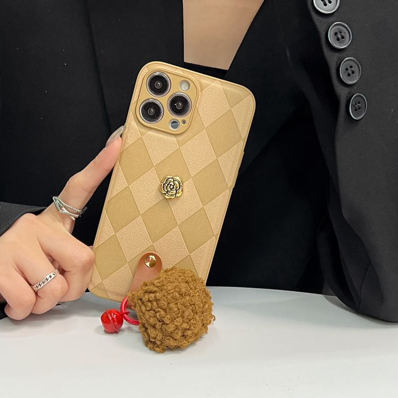 Argyle Bell Pom Phone Rose Case