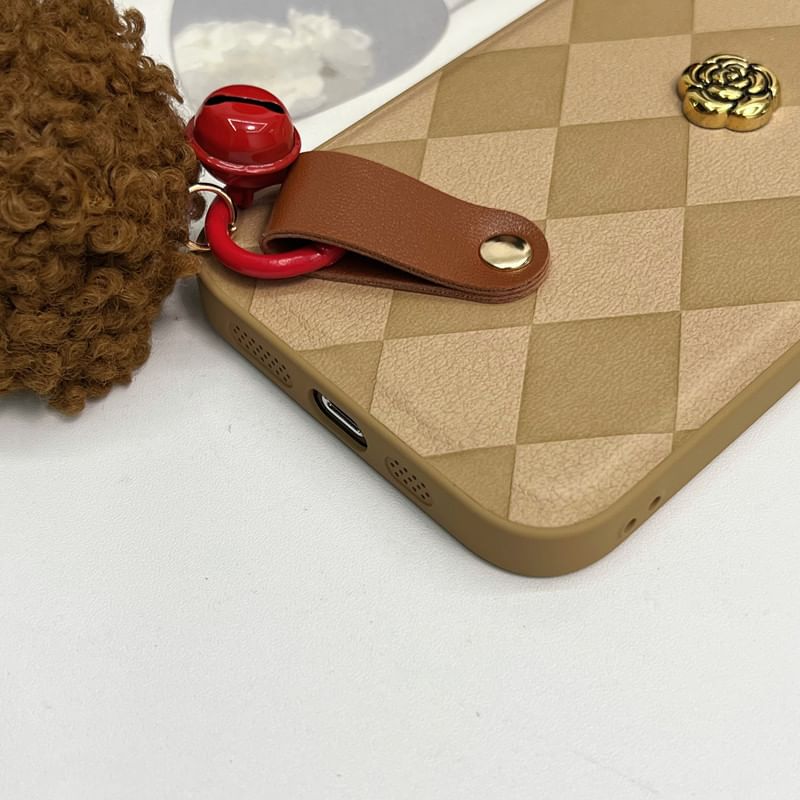 Argyle Bell Pom Phone Rose Case