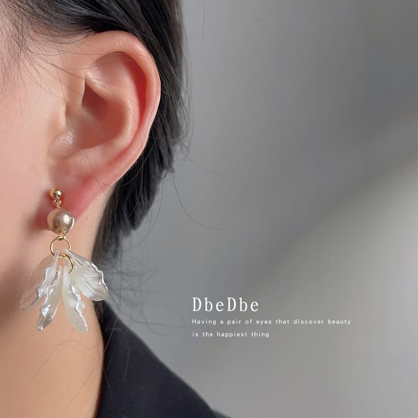 Floral Earring Clip-On Drop