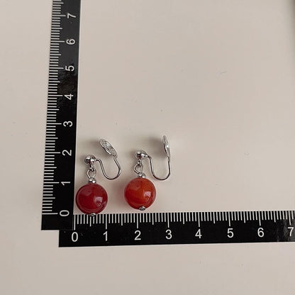 Gemstone Earring Clip-On Drop