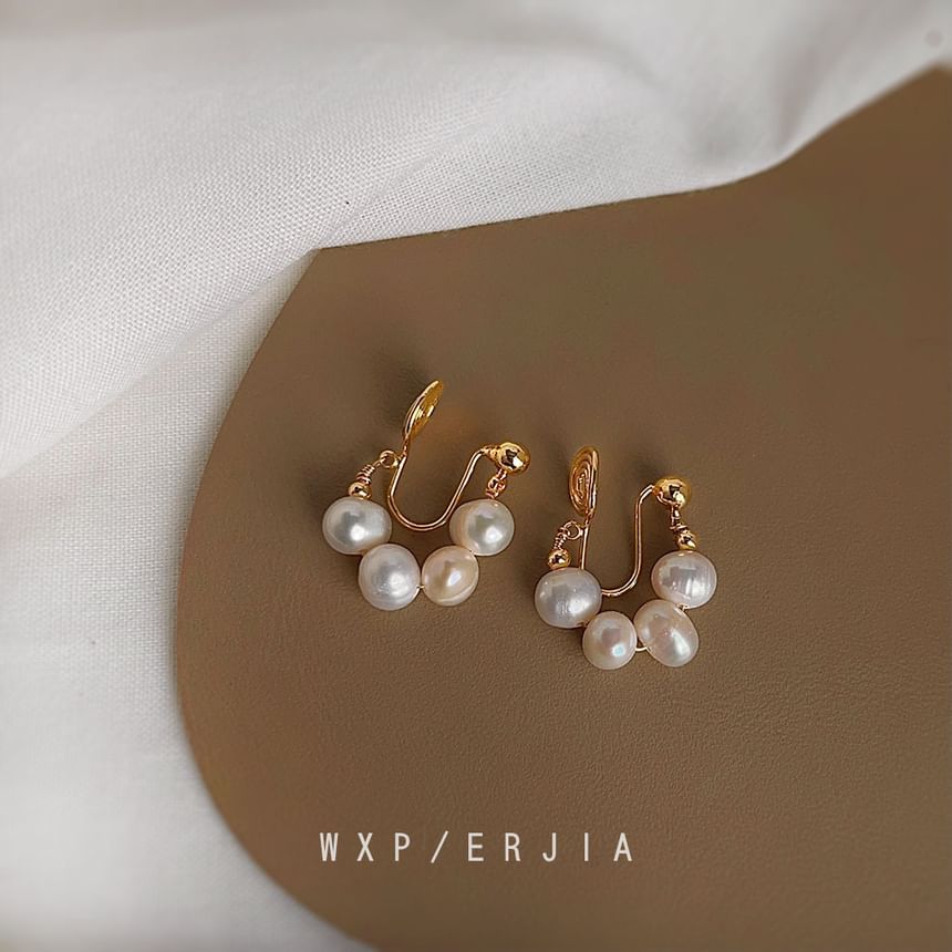Clip-On Earring Pearl Faux