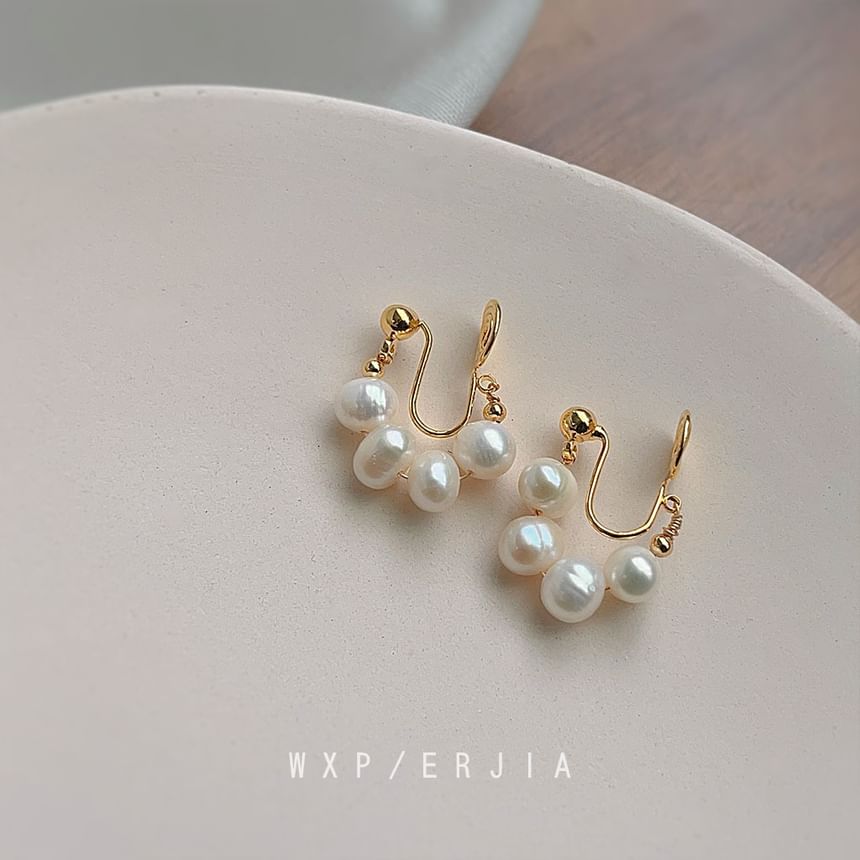 Clip-On Earring Pearl Faux
