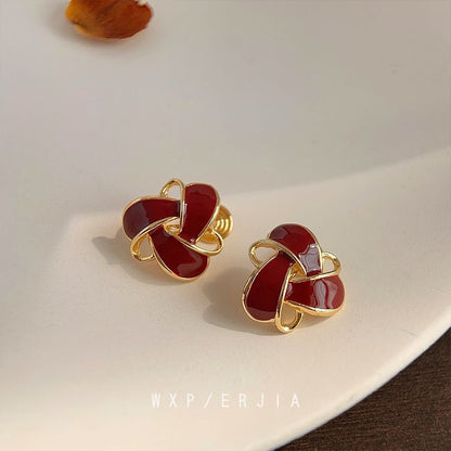 Glaze Earring Geometric Clip-On