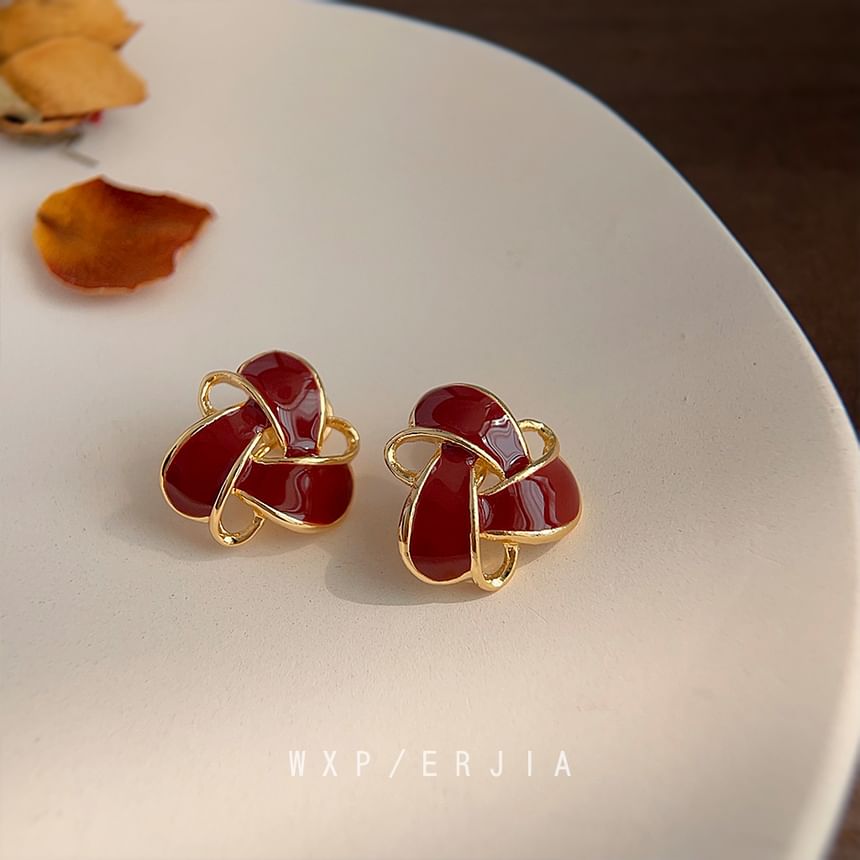 Glaze Earring Geometric Clip-On