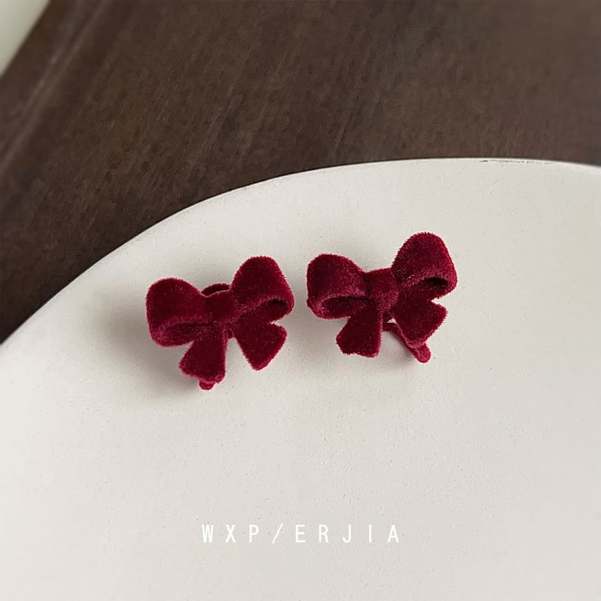 Bow Clip-On Earring Velvet