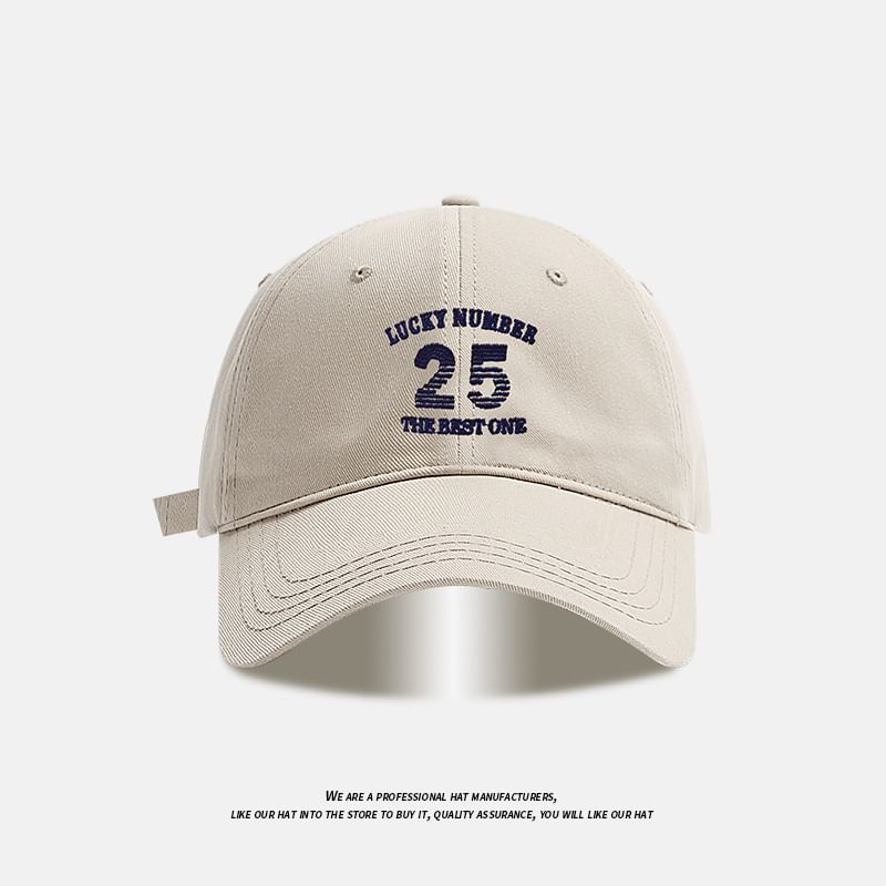 Cap Number Embroidered Baseball