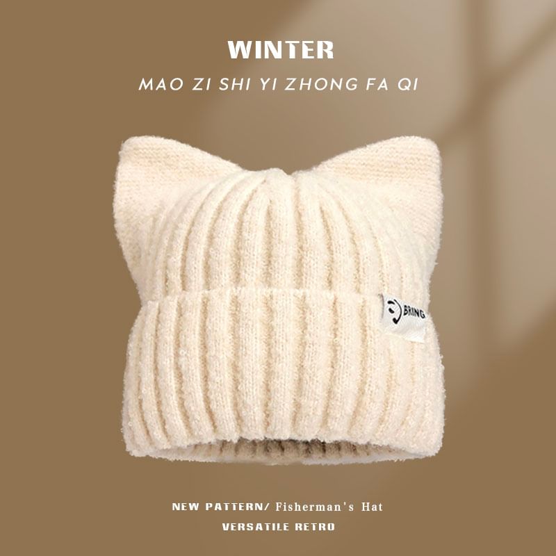 Ear Beanie Cat Knit