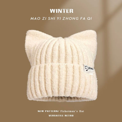 Ear Beanie Cat Knit