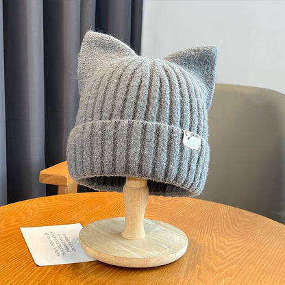 Ear Beanie Cat Knit