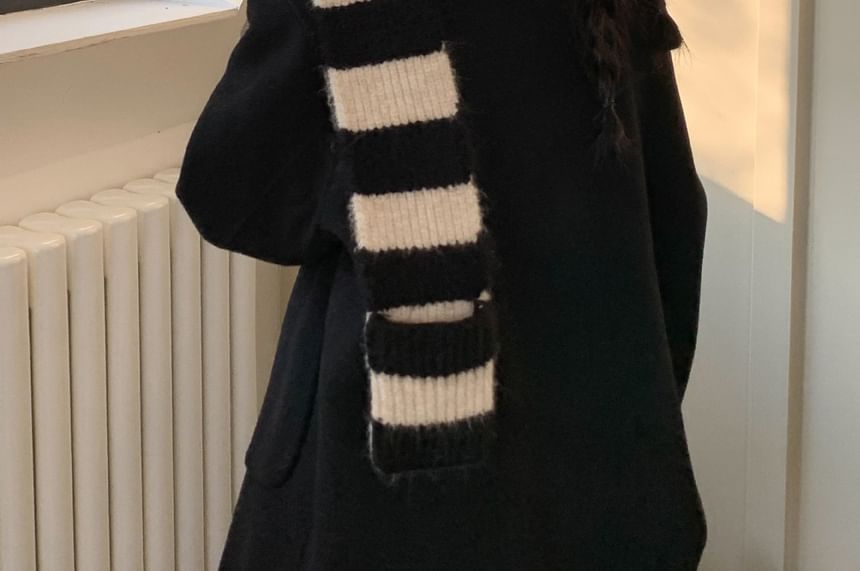Striped Knit Scarf Light