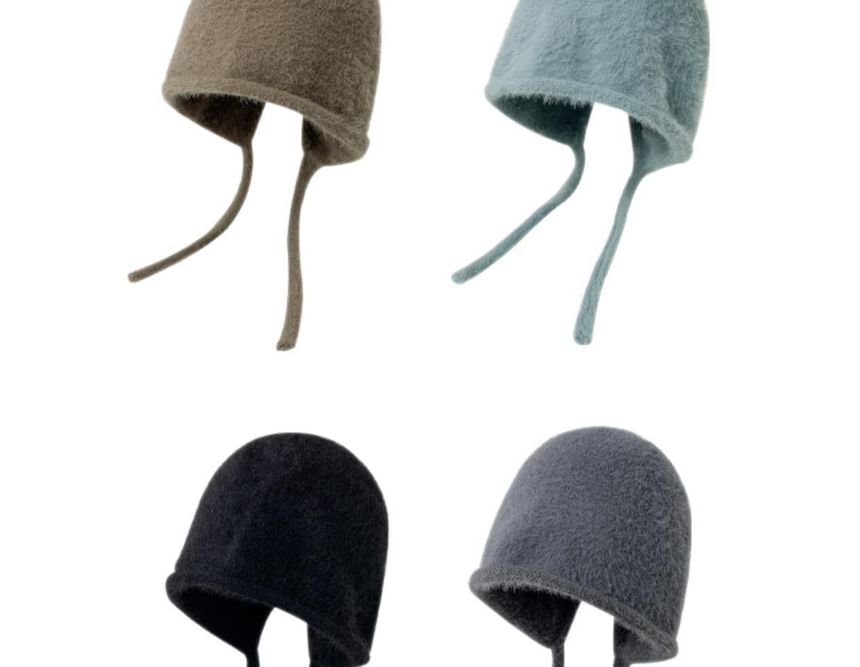 Knit Hat Plain Cloche