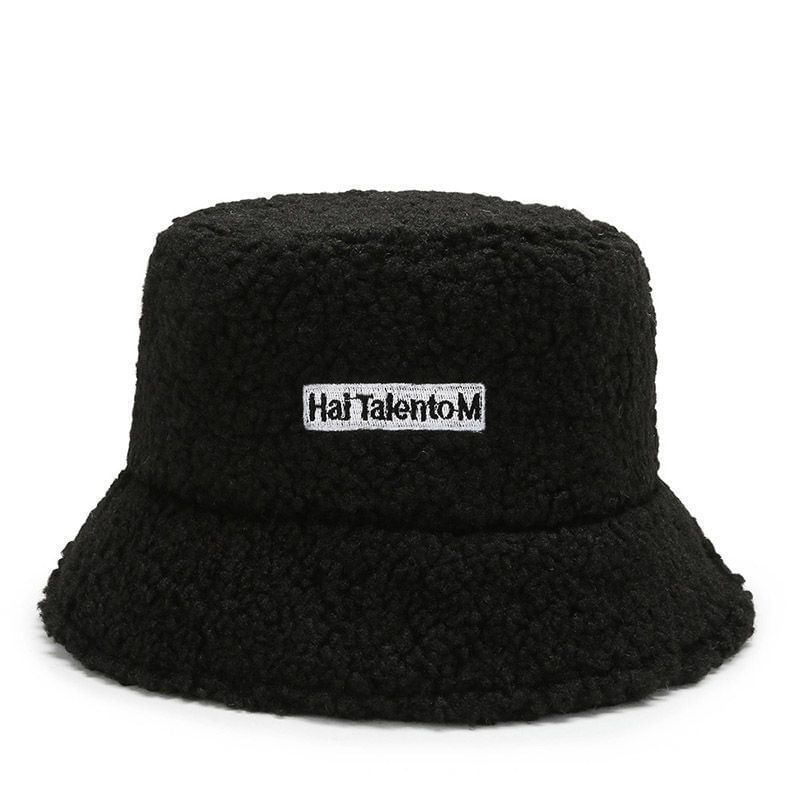 Fleece Hat Lettering Bucket