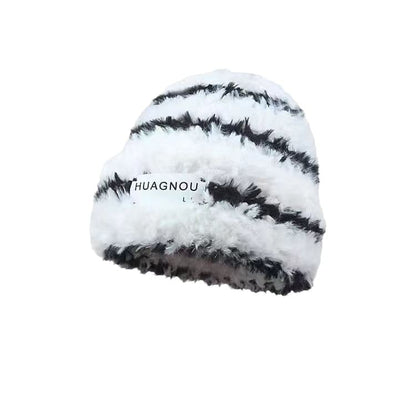 Lettering Beanie Striped